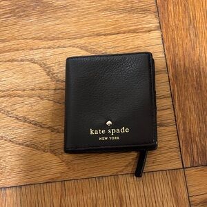 Kate Spade Black Leather Compact Wallet